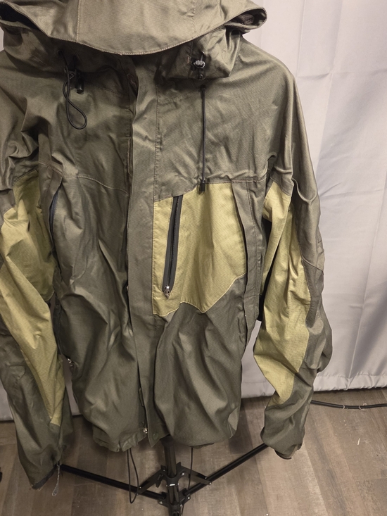 REI Other - REI Two-Tone Olive Hooded Rain Jacket